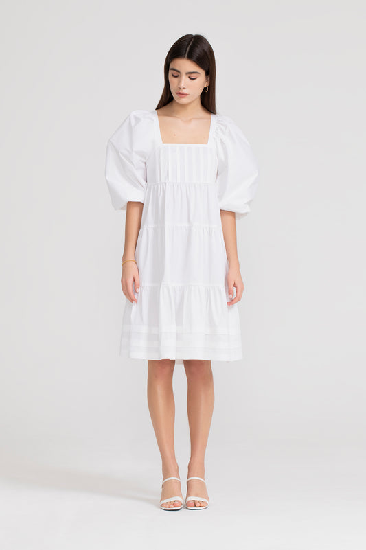 Lily Dress in white