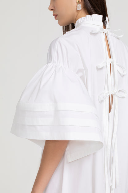 Bellflower dress in white