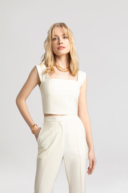 Elizabeth Top in ivory