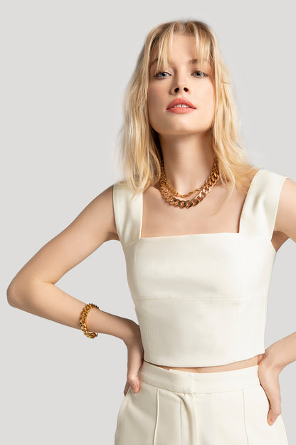 Elizabeth Top in ivory